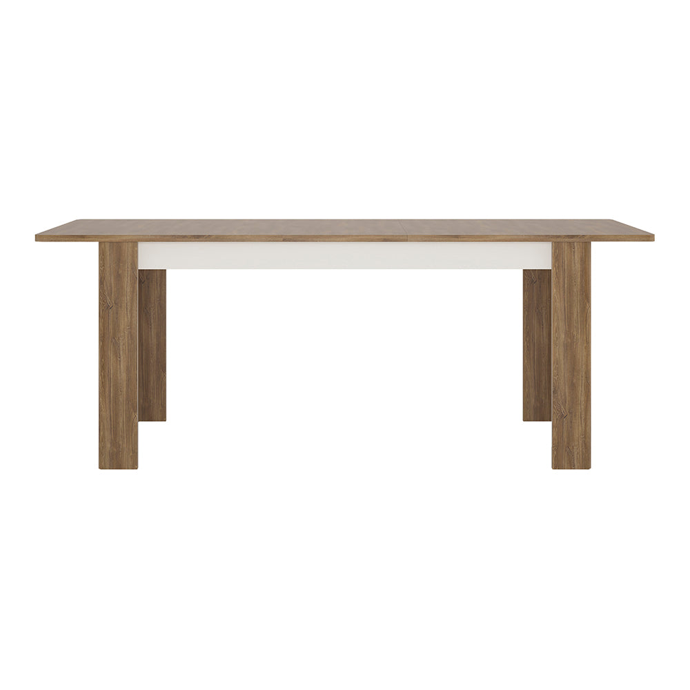 Toledo extending dining table in White and Oak