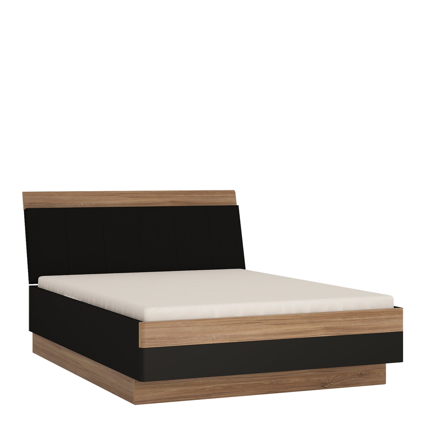 Monaco 140 cm double bed in Oak and Black