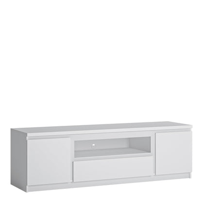 Fribo 2 door 1 drawer 166 cm wide TV cabinet in White