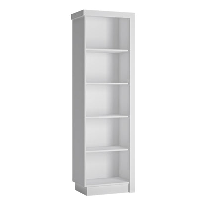 Lyon Bookcase (LH) in White and High Gloss