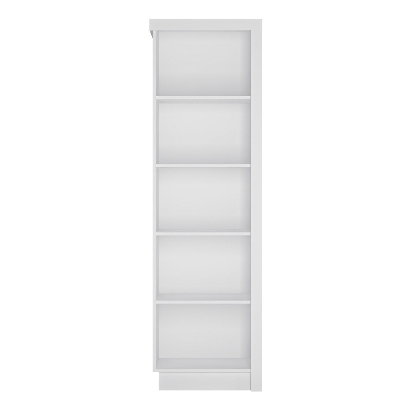 Lyon Bookcase (LH) in White and High Gloss