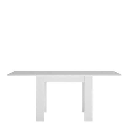 Lyon Small extending Dining Table 90/180 cm in White and High Gloss