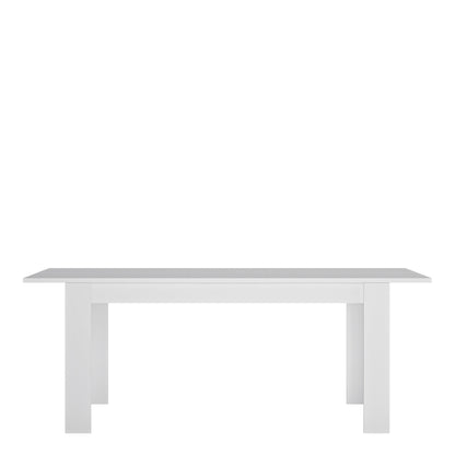 Lyon Large extending dining table 160/200 cm in White and High Gloss