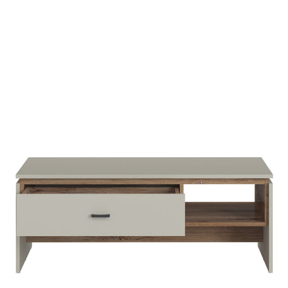 Rivero 1 Drawer Coffee Table in Grey and Oak