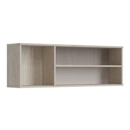 Denim Shelf in Light Walnut, Grey Fabric Effect and Cashmere