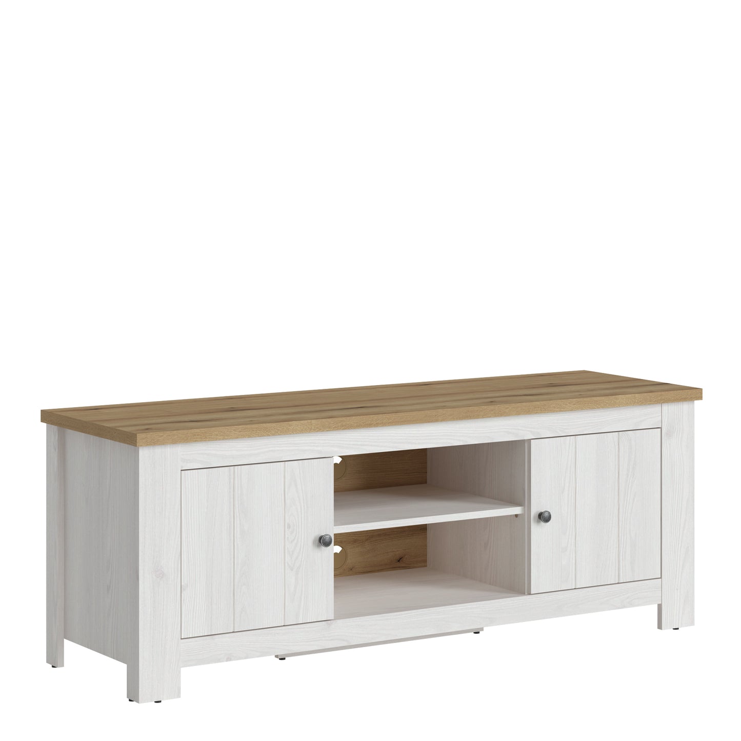 Celesto 2 Door TV Unit in White and Oak