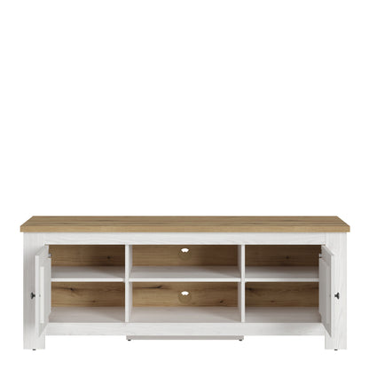 Celesto 2 Door TV Unit in White and Oak