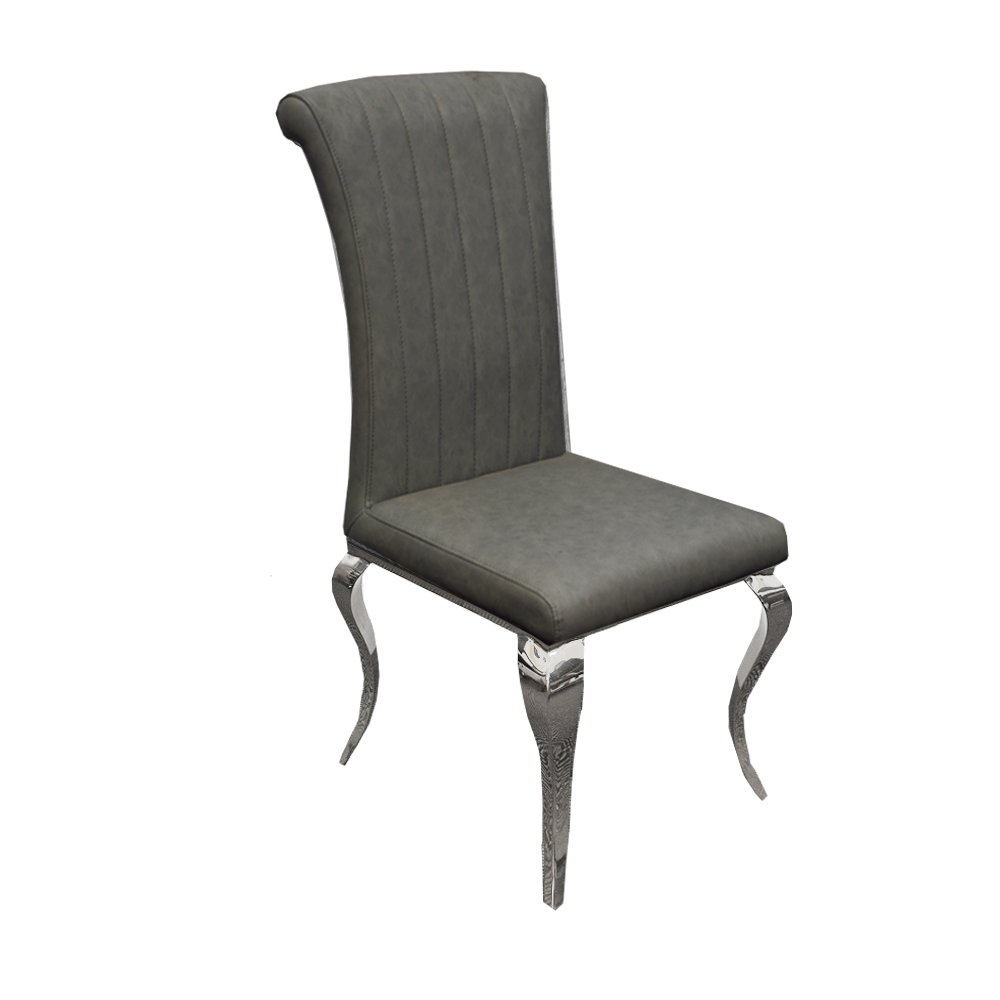 Nicole Dining Chair ALL COLOURS with Plain Back, Line Cross Stitch