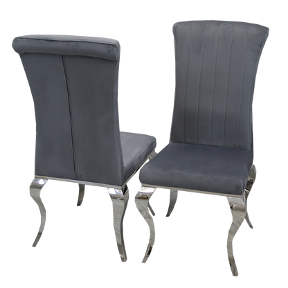 Nicole Dining Chair ALL COLOURS with Plain Back, Line Cross Stitch