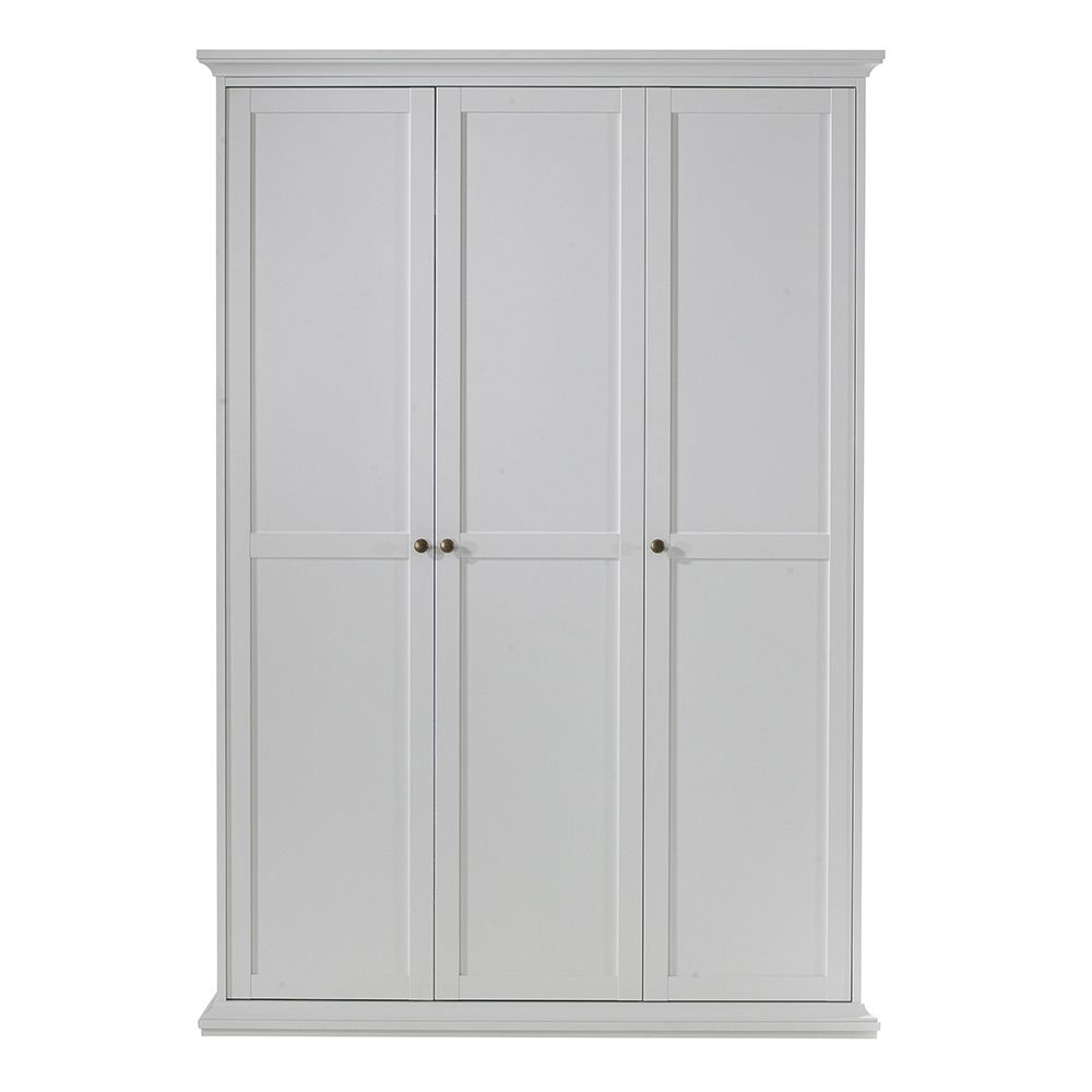 Paris Wardrobe with 3 Doors in White