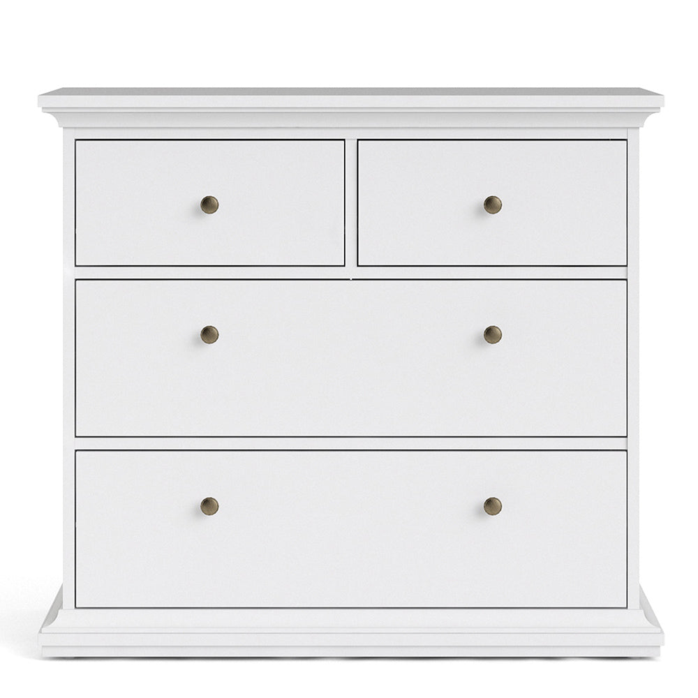 Paris Chest of 4 Drawers in White