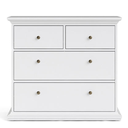 Paris Chest of 4 Drawers in White