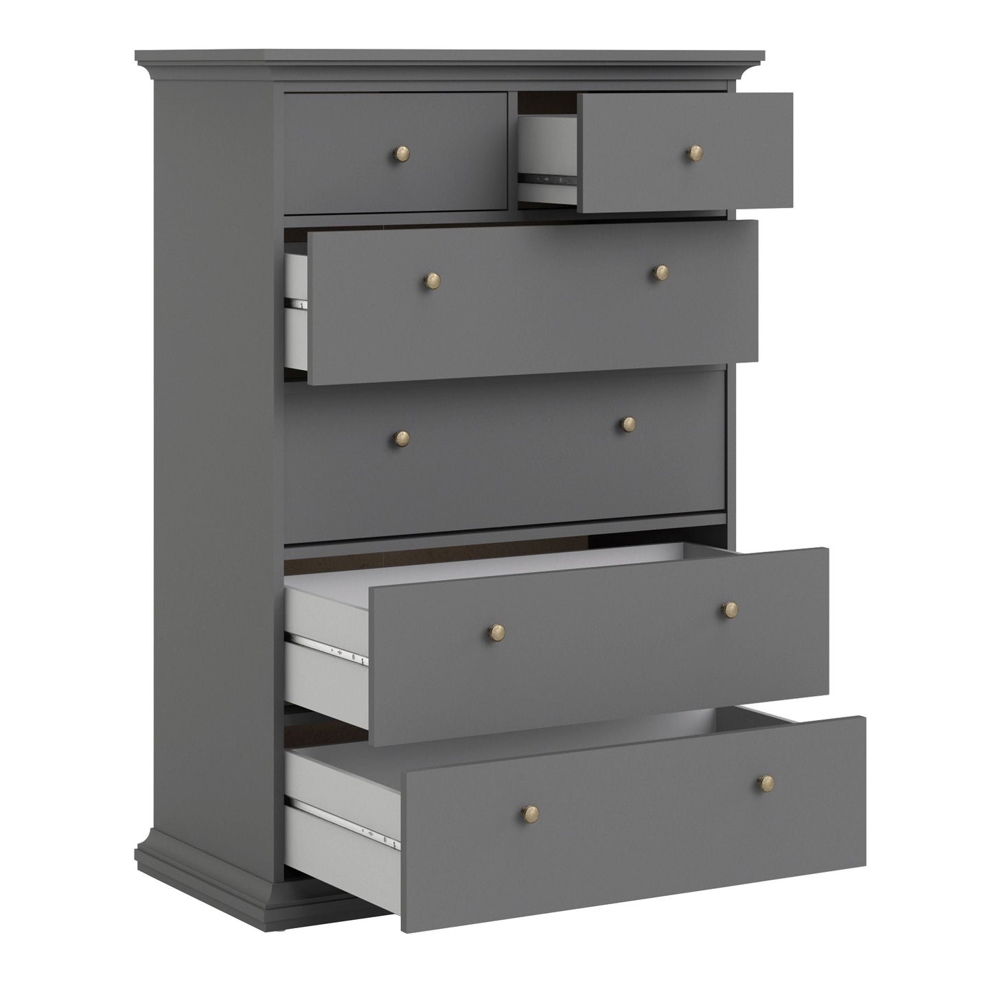 Paris Chest of 6 Drawers in Matt Grey