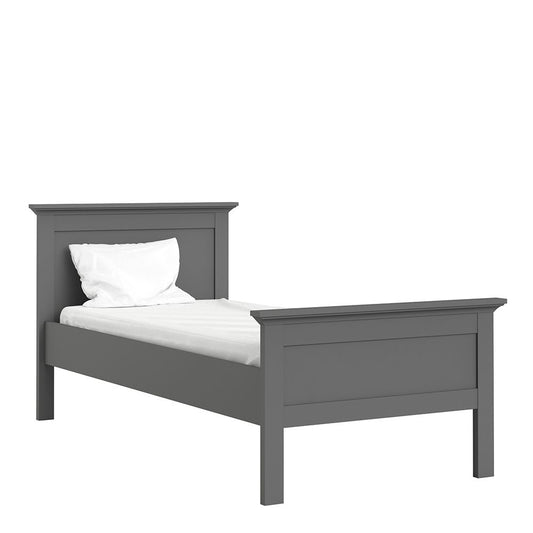 Paris Single Bed (90 x 200) in Matt Grey