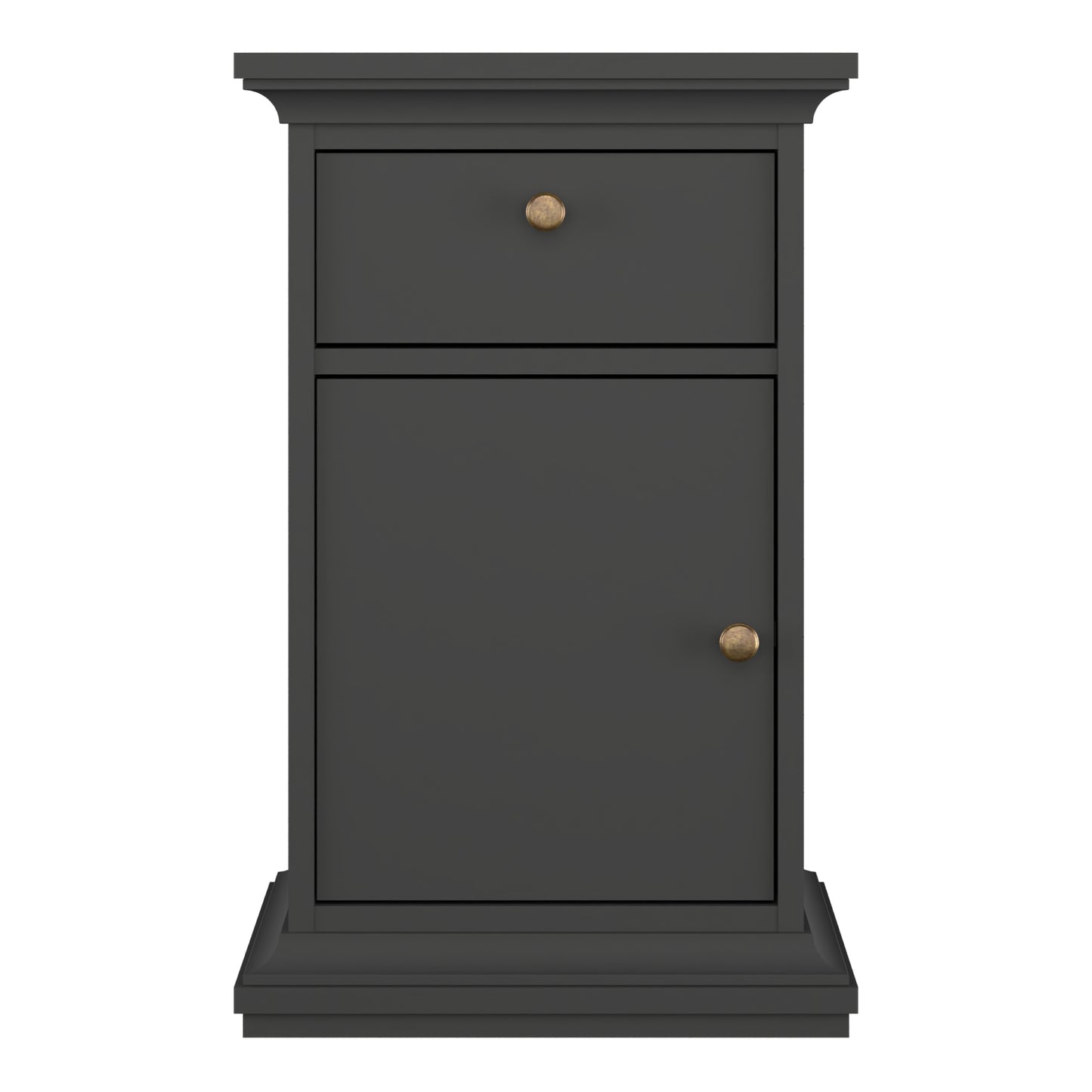 Paris Nightstand 1 Door + 1 Drawer in Matt Grey