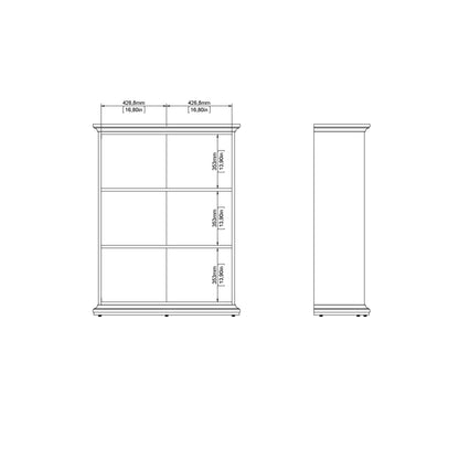 Paris Low Bookcase in White