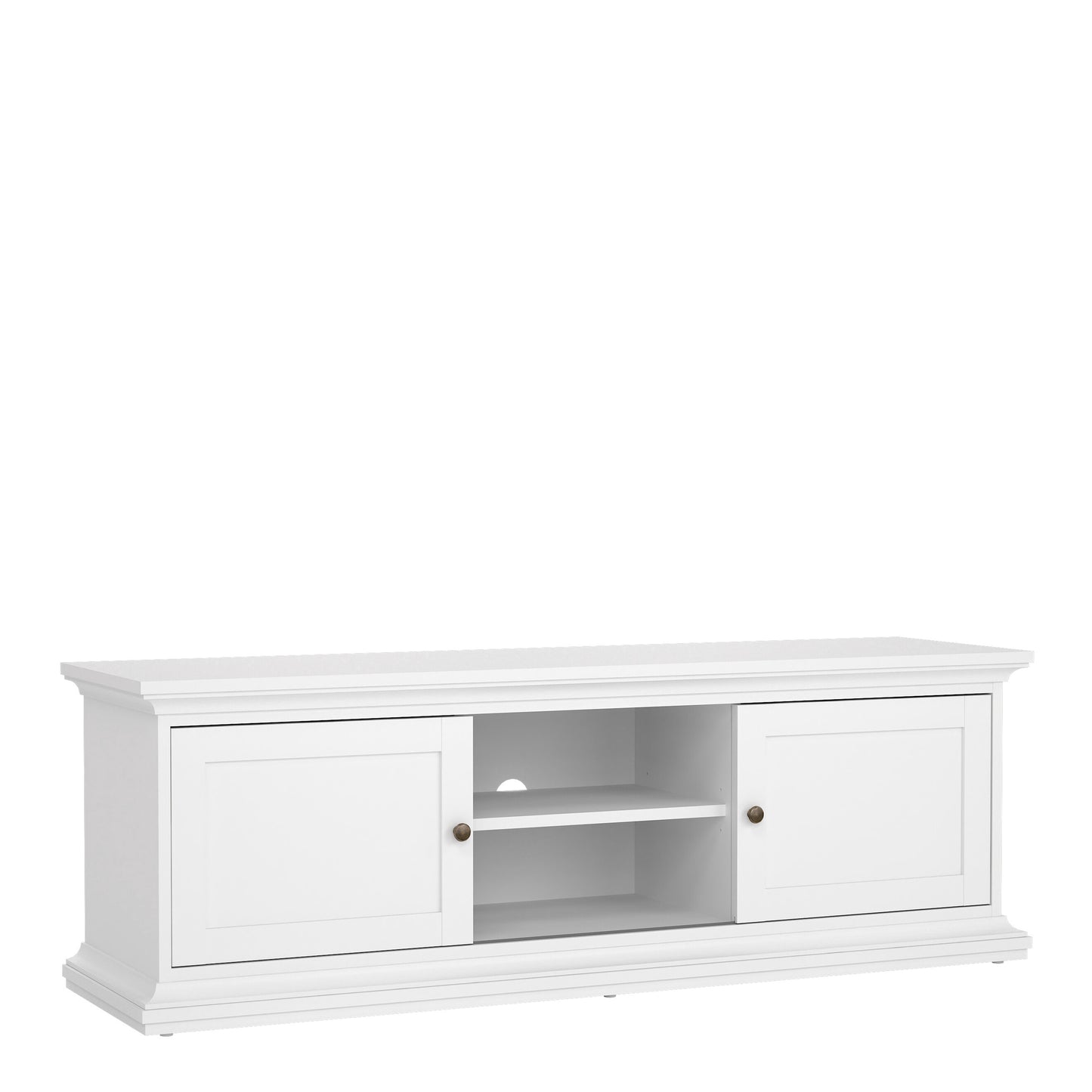 Paris TV Unit 2 Frame Doors in White