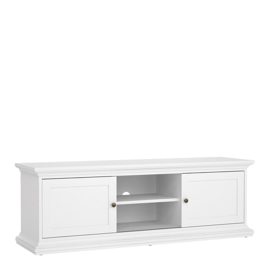 Paris TV Unit 2 Frame Doors in White