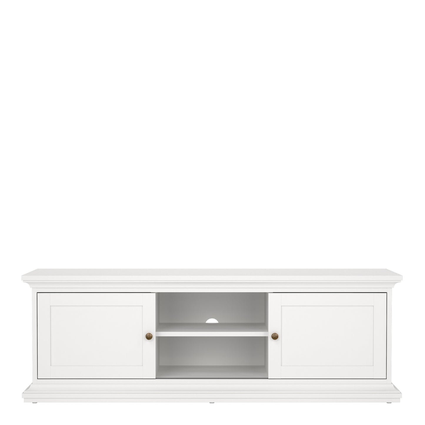 Paris TV Unit 2 Frame Doors in White