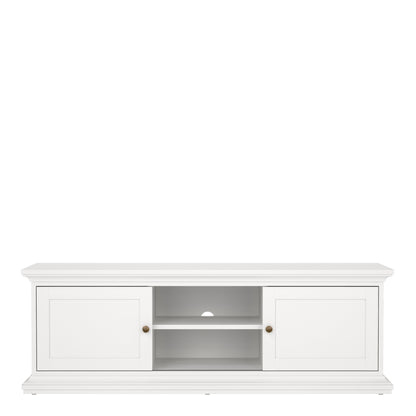 Paris TV Unit 2 Frame Doors in White