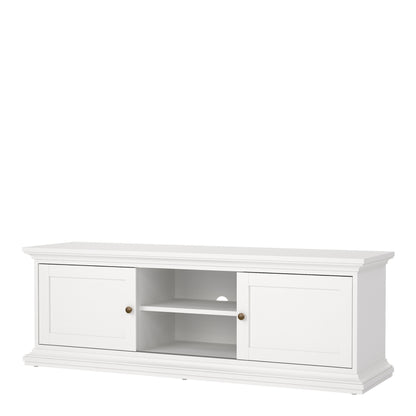 Paris TV Unit 2 Frame Doors in White