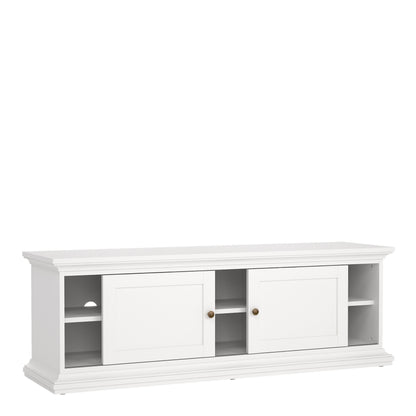 Paris TV Unit 2 Frame Doors in White