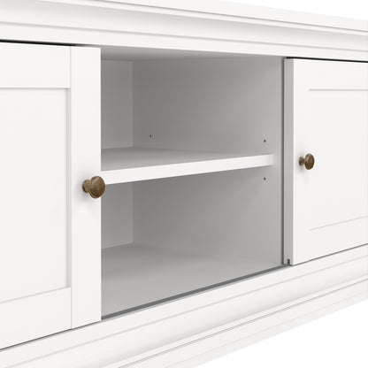 Paris TV Unit 2 Frame Doors in White