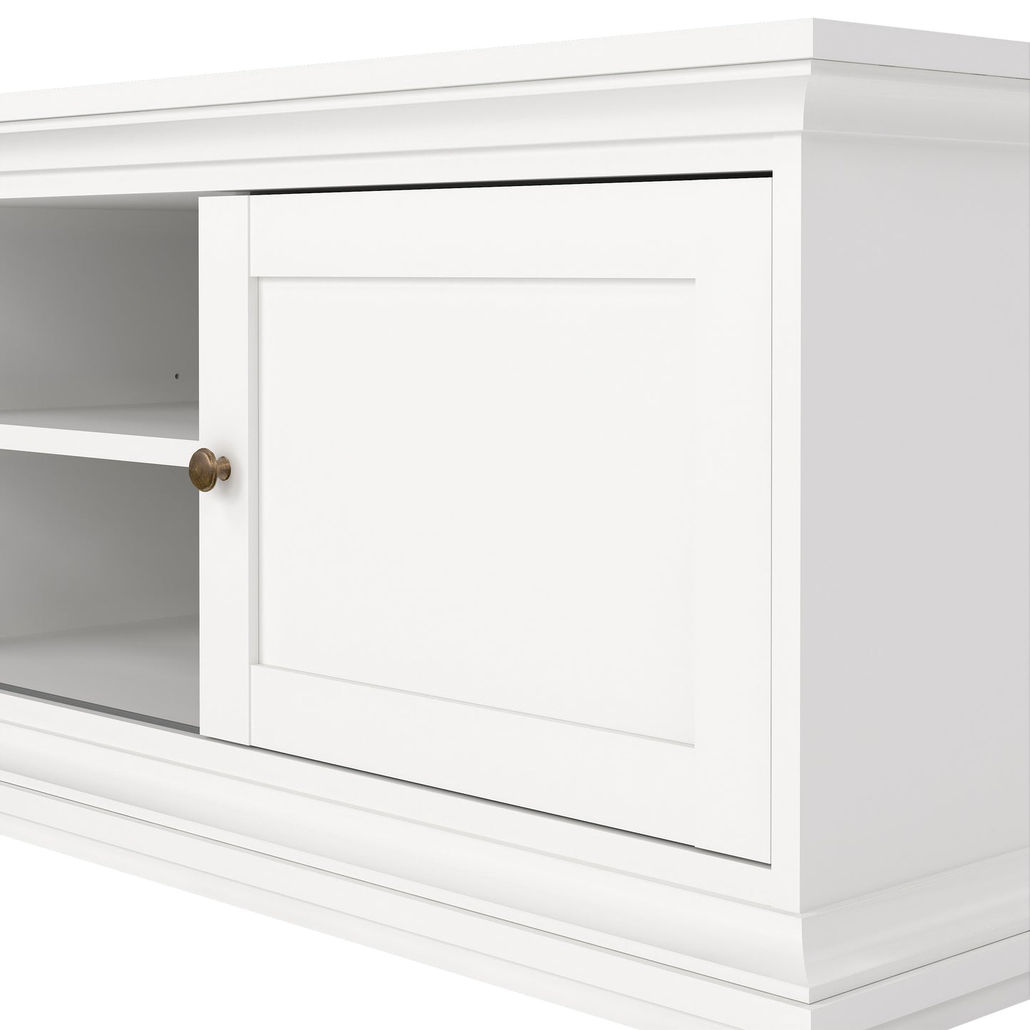 Paris TV Unit 2 Frame Doors in White