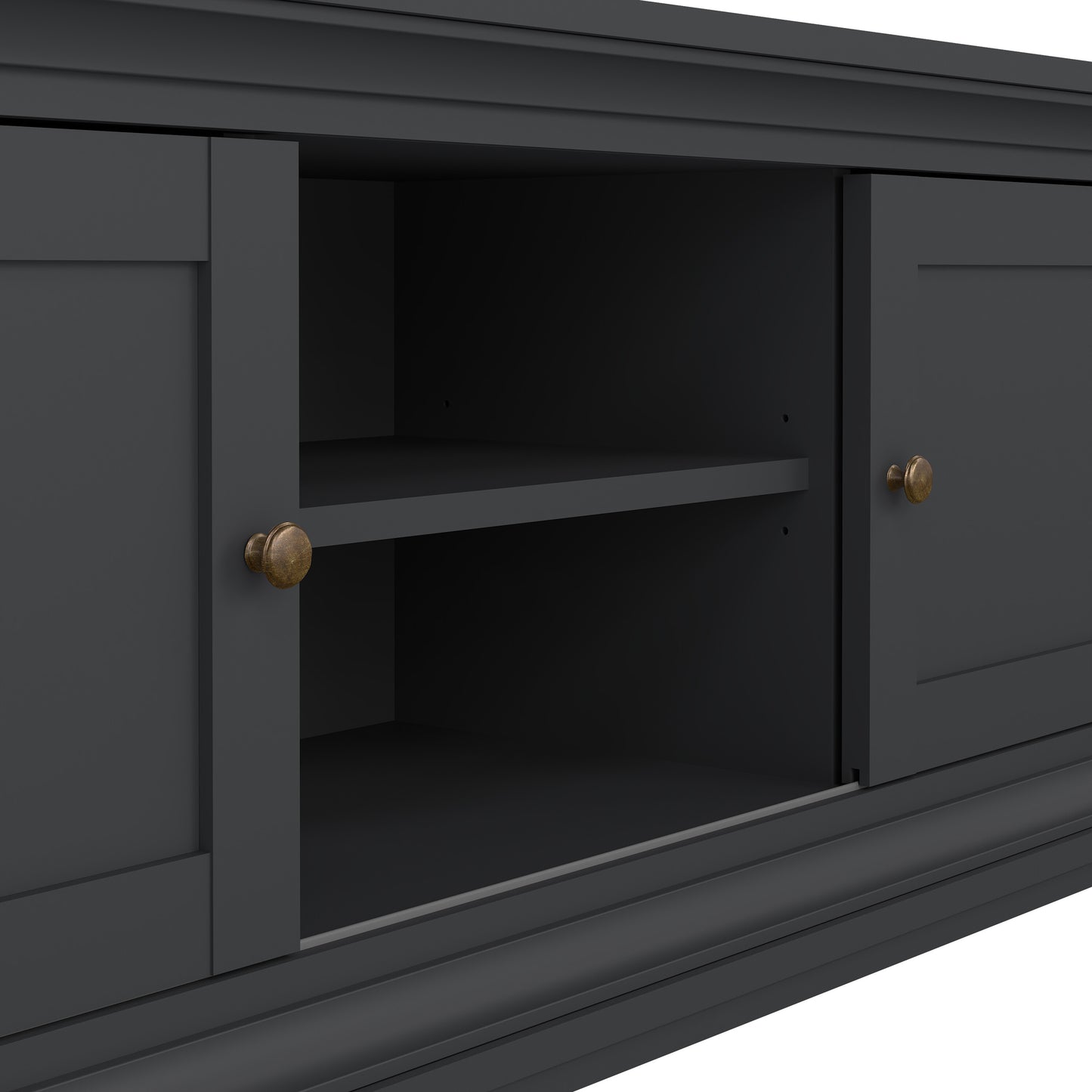 Paris TV Unit 2 Frame Doors in Matt Grey