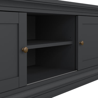 Paris TV Unit 2 Frame Doors in Matt Grey