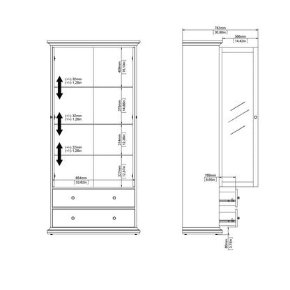 Paris China cabinet in White