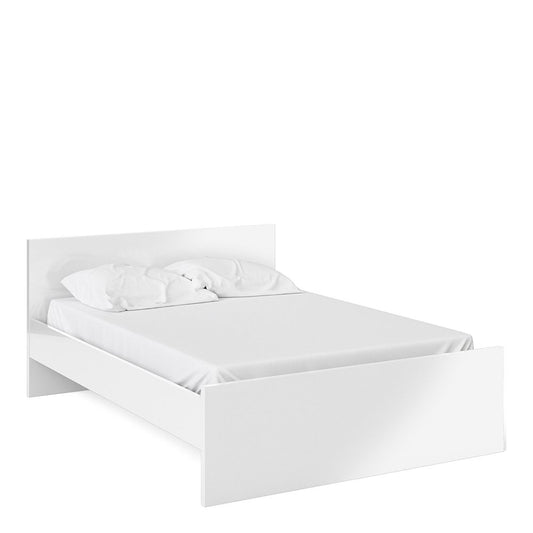 Naia Double Bed 4ft6 (140 x 190) in White High Gloss