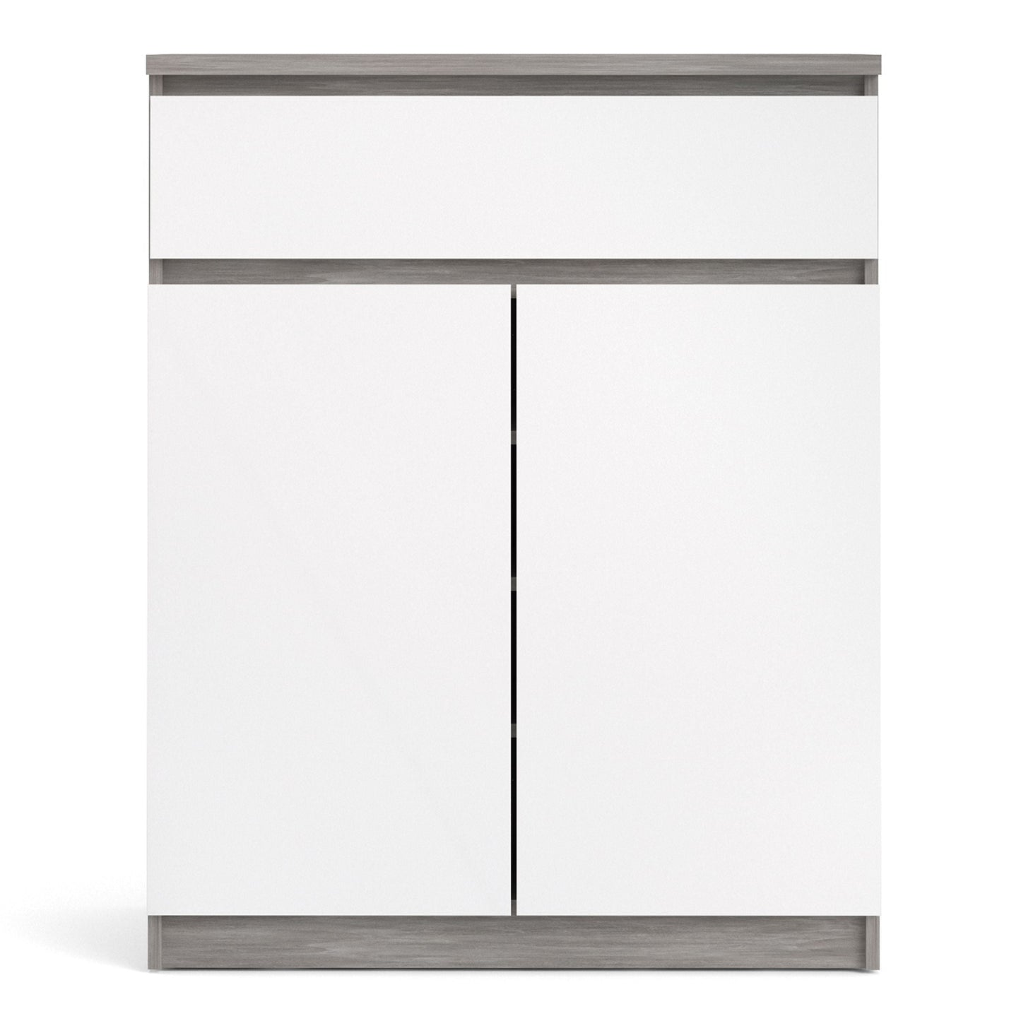 Naia Sideboard 1 Drawer 2 Doors in Concrete and White High Gloss