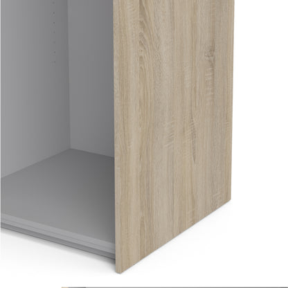 Verona Sliding Wardrobe 120cm in Oak with Oak Doors with 2 Shelves