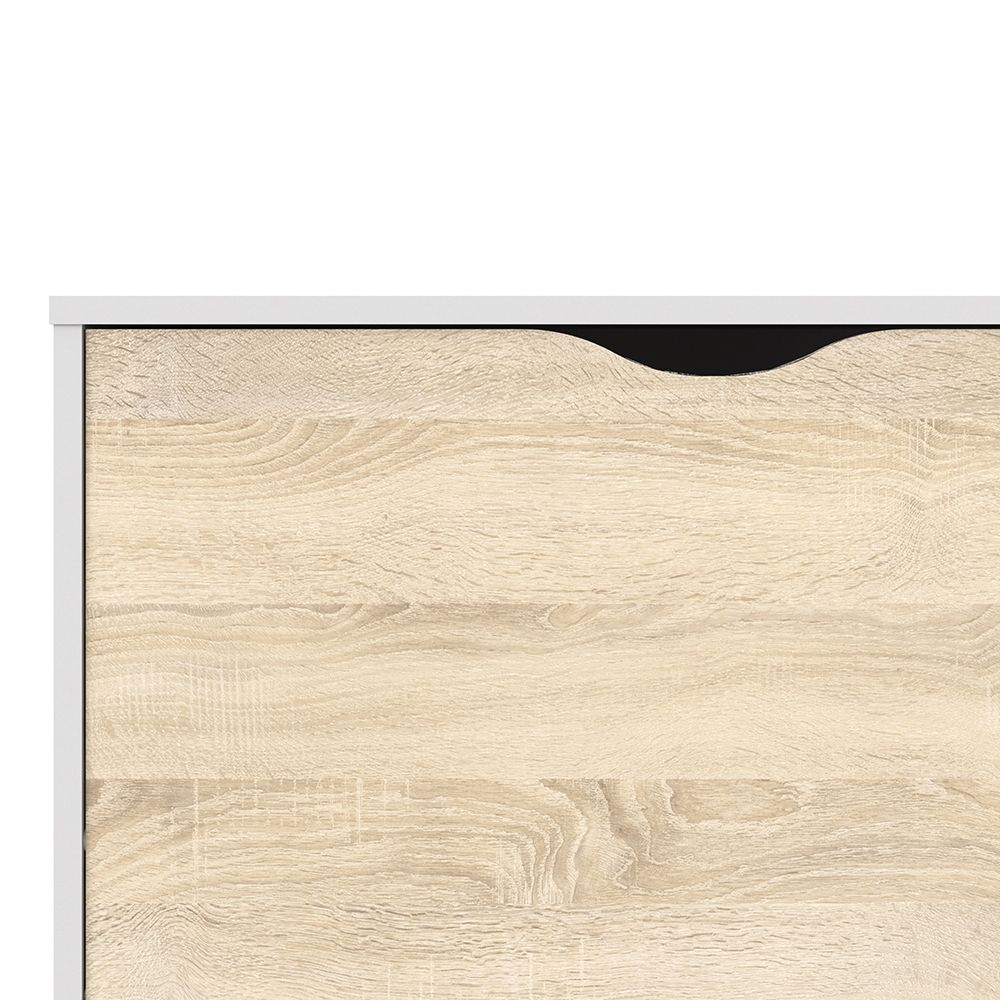 Oslo TV Unit 2 Drawers in White and Oak