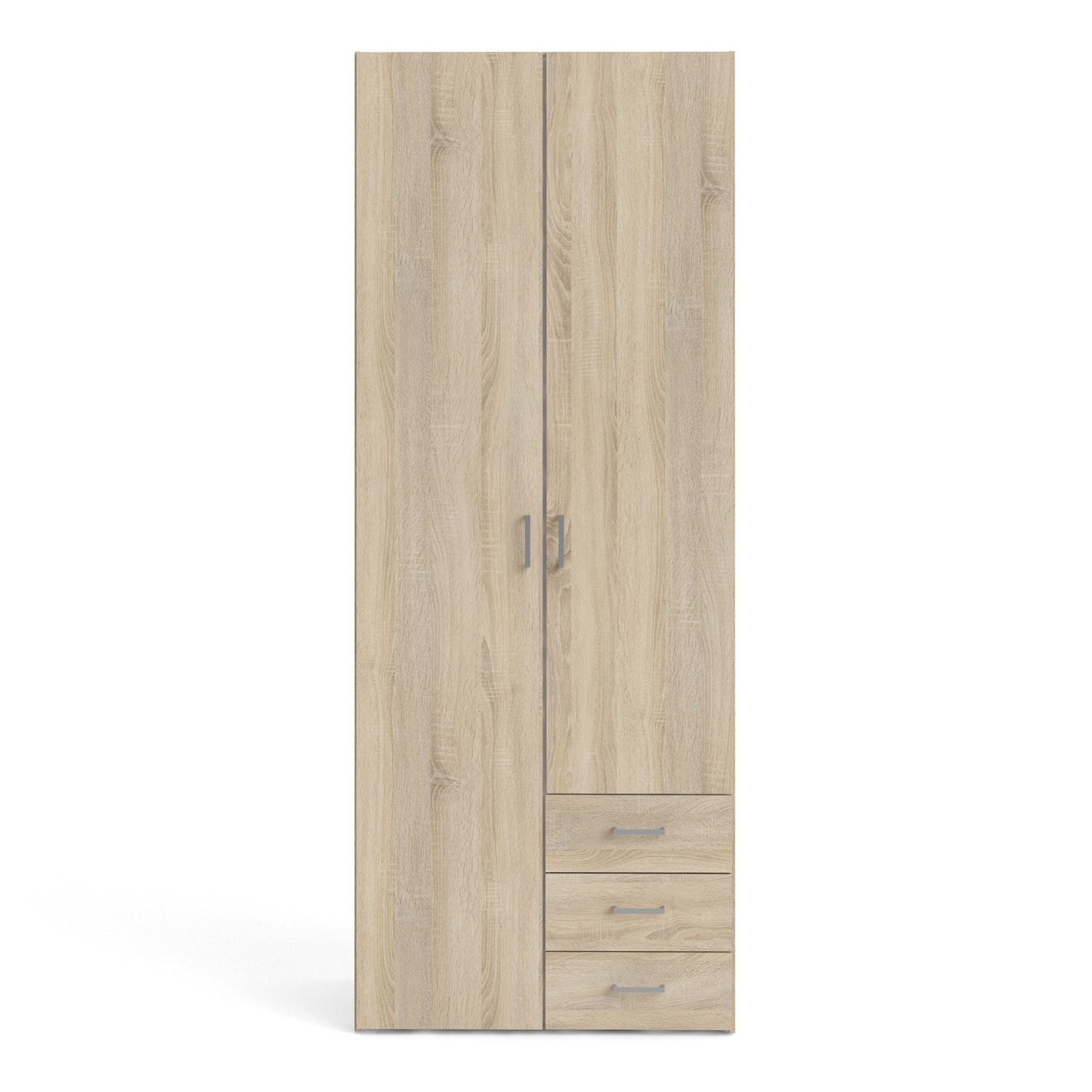 Space Wardrobe - 2 Doors 3 Drawers in Oak 2000