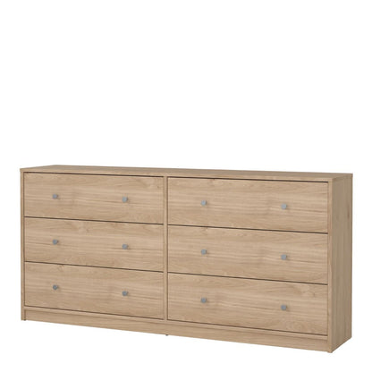 May Chest of 6 Drawers (3+3) in Jackson Hickory Oak