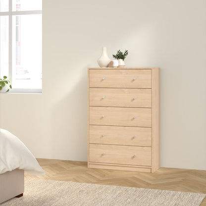 May Chest of 5 Drawers in Jackson Hickory Oak