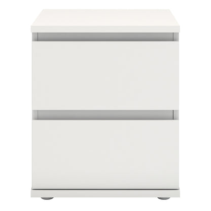 Nova Bedside 2 Drawer in White