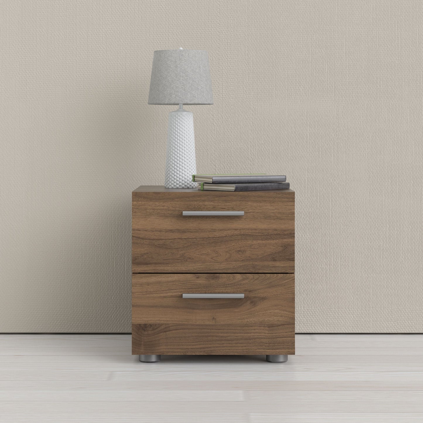 Pepe Bedside 2 Drawers in Walnut