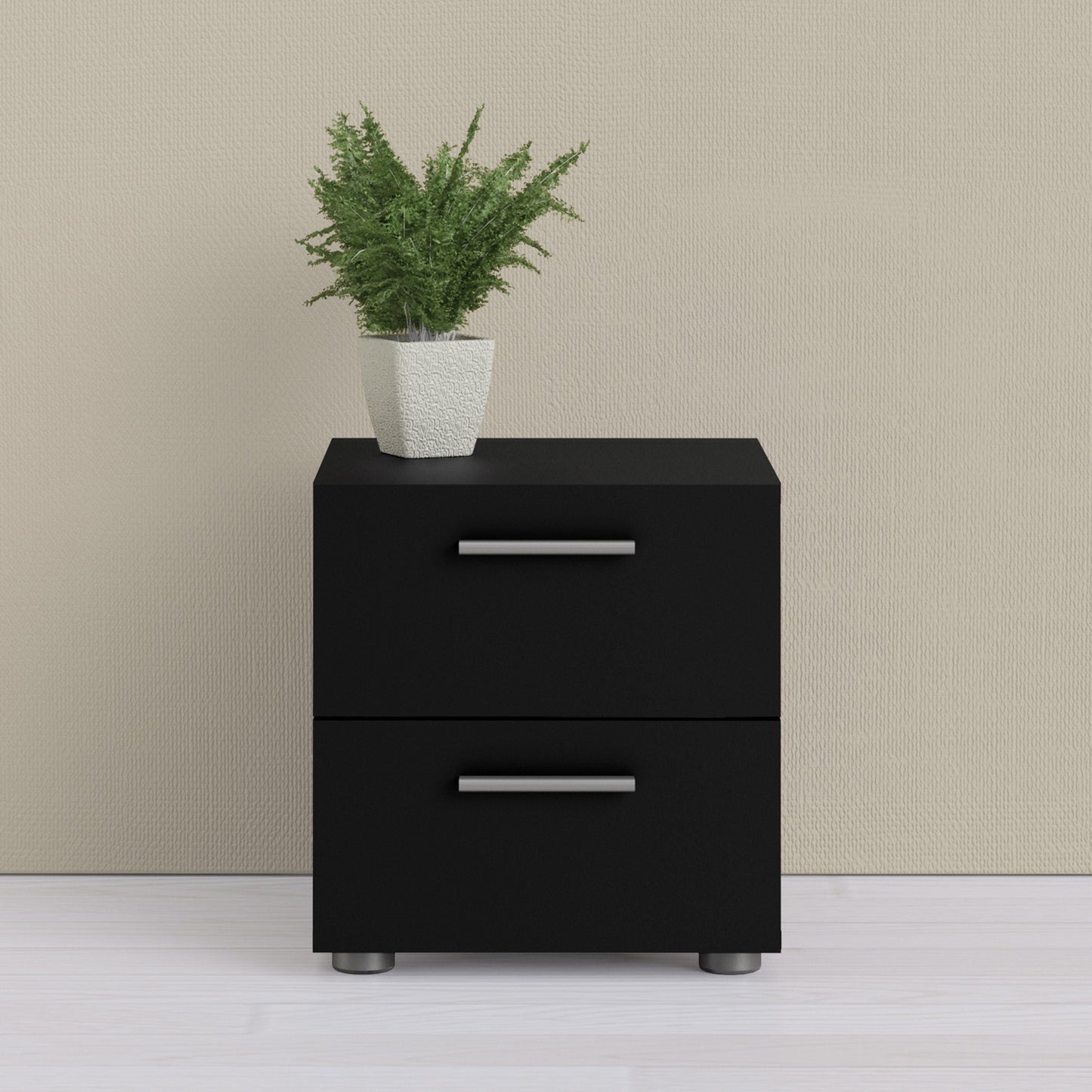 Pepe Bedside 2 Drawers in Black