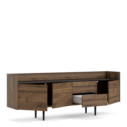 Unit Sideboard 2 Drawers 3 Doors in Walnut and Black