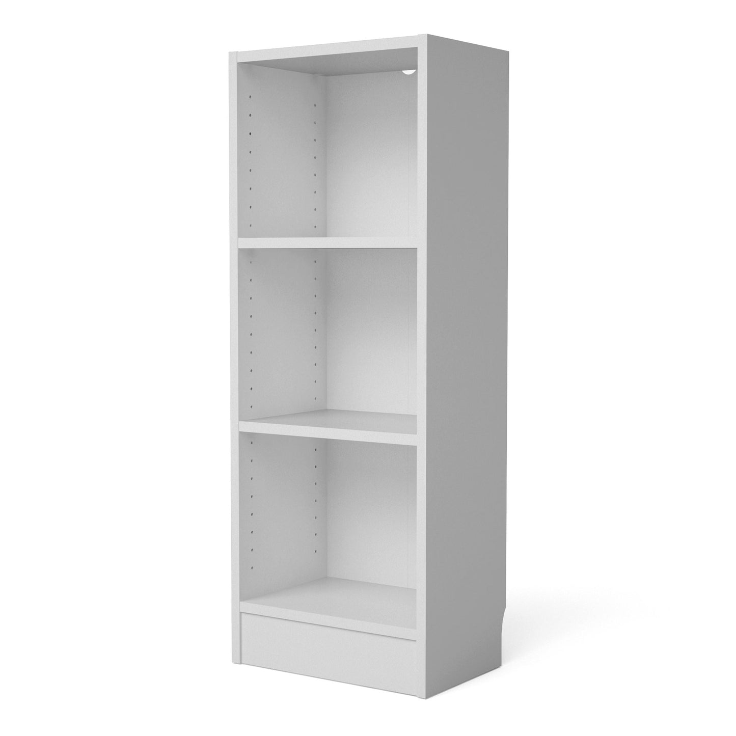 Basic Low Narrow Bookcase (2 Shelves) in White