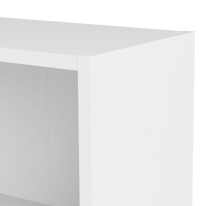 Basic Tall Wide Bookcase (4 Shelves) in White