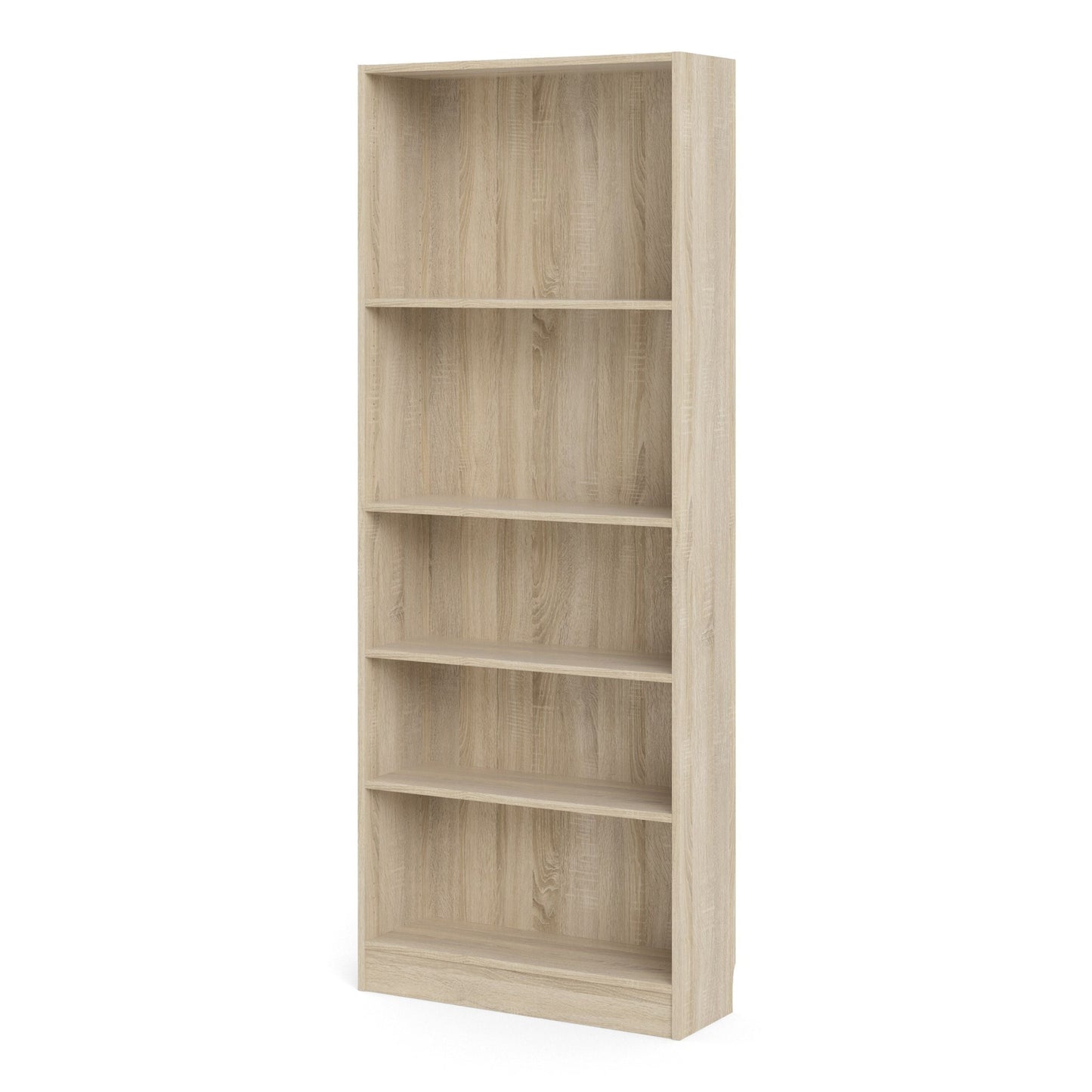 Basic Tall Wide Bookcase (4 Shelves) in Oak