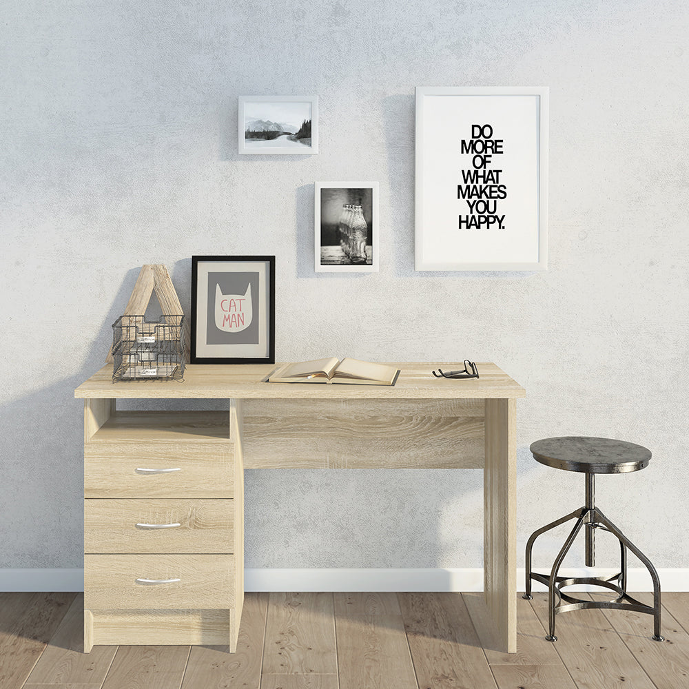 Function Plus Desk 3 Drawers in Oak