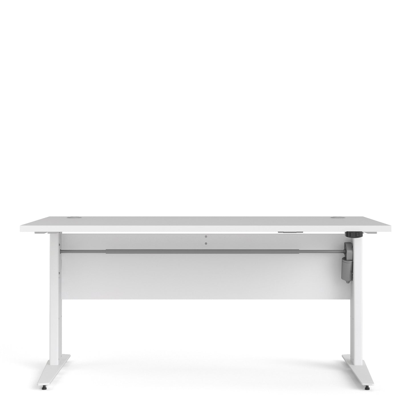 Prima Desk 150 cm in White with Height adjustable legs with electric control in White