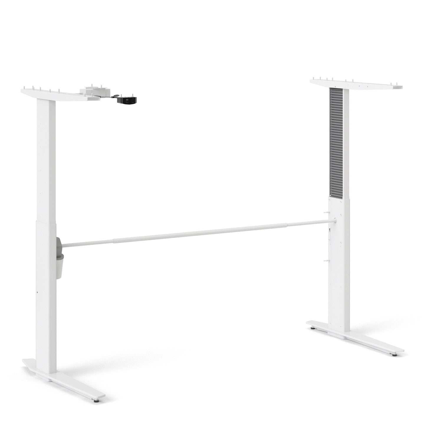 Prima Desk 150 cm in White with Height adjustable legs with electric control in White