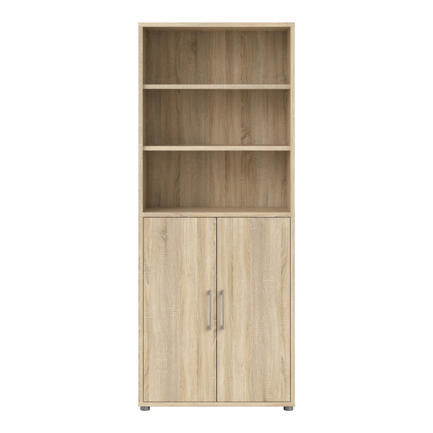 Prima Bookcase 4 Shelves with 2 Doors in Oak