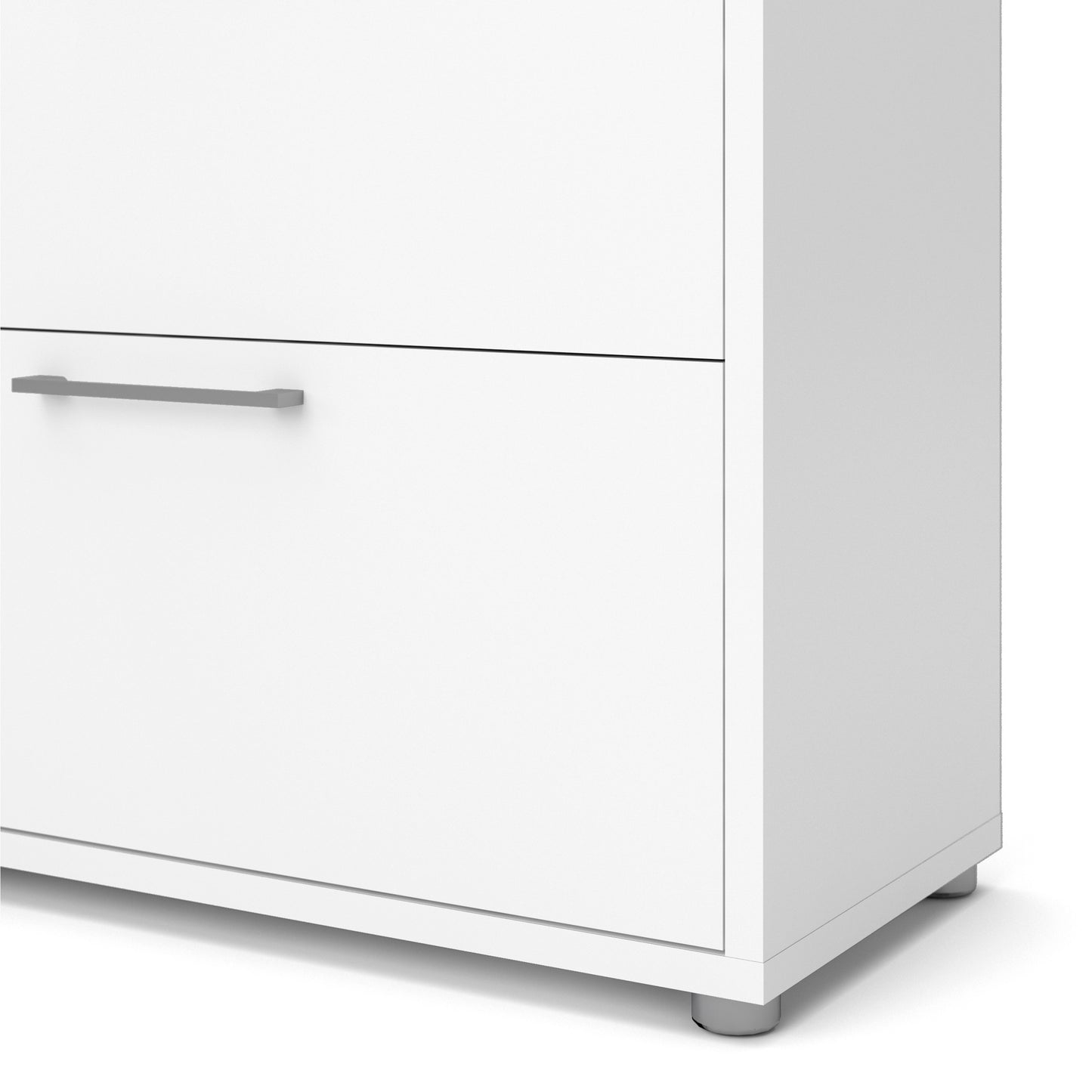 Prima Office Storage With 2 Drawers + 2 File Drawers In White